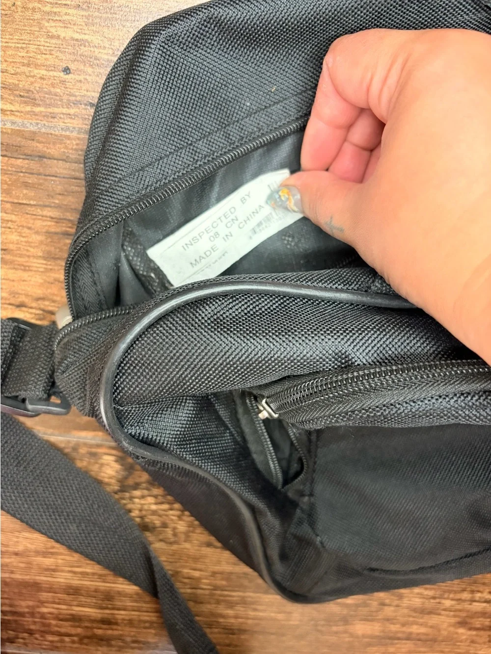 Black Laptop Shoulder Bag for Men